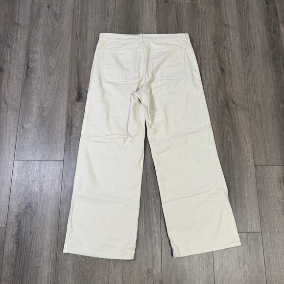 J.crew Petite Camp-Pocket Wide-Leg Slubby Pant Womens P27 Cream CI937 Mid Rise - Picture 8 of 12